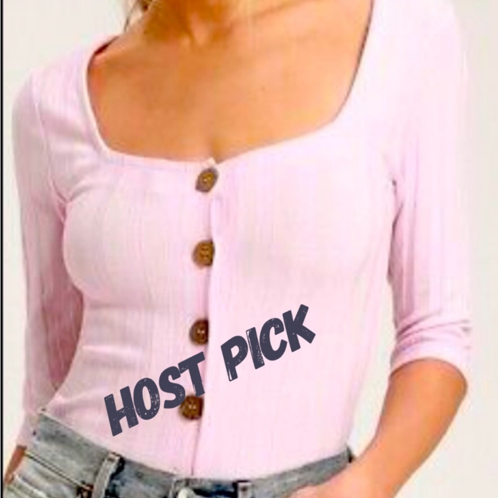 HOST PICK!! Free People Central Park top in Blush
